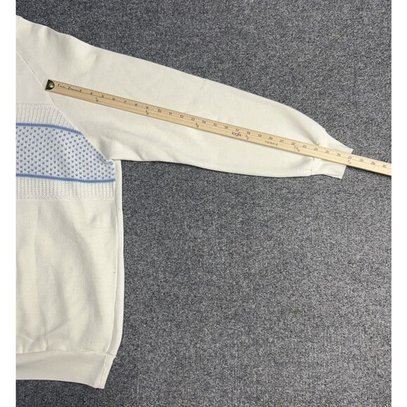 Vintage 90s Double Collared Crewneck Sweater Crocheted Size 2XL - Picture 8 of 9